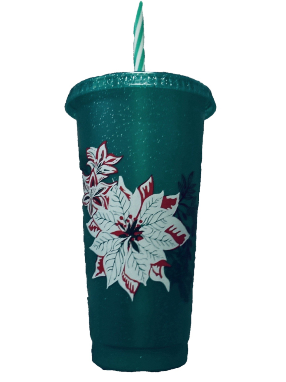 Green and red Starbucks Christmas holiday tumbler For cold drinks New